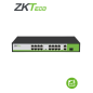 Zkteco Pe162200c  Switch 16 Puertos Rj45 10/100 Mbps Con Poe Af/ At  2 Puertos 10/100/1000mbps  1 Puerto Sfp / Soporta Hasta 250