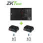 Zkteco C2260bp  Paquete De Panel De Control De Acceso Para 2 Puertas Con Gabinete Metálico / Incluye 2 Expansores Dm10 Para 2 Pu