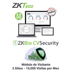 Zkteco Zkbiocvvisp31w  Licencia Para Gestión De Visitas En Biocvsecurity / 10000 Visitas Por Mes / 3 Sitios De Registro / Vitali