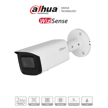 Dahua Ipchfw3241tzass2  Camara Ip Bullet De 2 Megapixeles/ Wizsense/ Lente Motorizado De 2.7 A 13 Mm/ Ir   De 60 Metros/ Micrófo