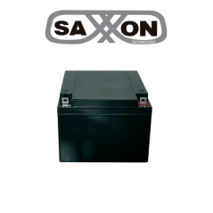 Saxxon Cbat24ah  Bateria De Respaldo De 12 Volts Libre De Mantenimiento Y Facil Instalacion / 24 Ah/ Compatible Con Cctv/ Acceso