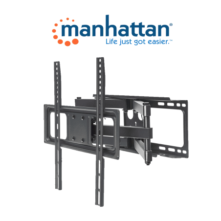 Manhattan 461344  Soporte Universal Para Pantallas  / De 32 A 55 / Soporta Hasta 40 Kg / Ajuste De Inclinación Giro Y Nivel / Co