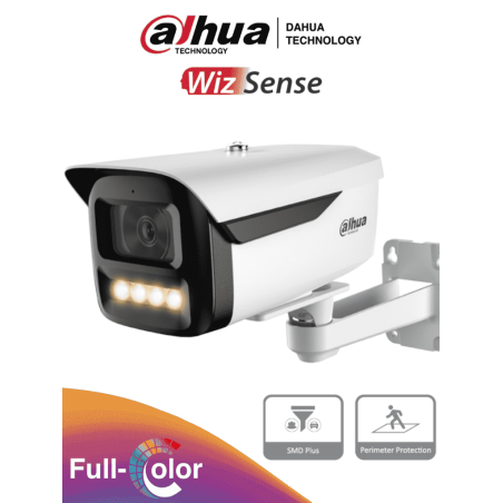 Dahua Ipchfw2249masledb Cámara Ip Bullet 2 Megapixeles/ Wizsense/ Full Color/ Con Ia/ Smd Plus/ Lente De 3.6 Mm/ Micrófono Integ