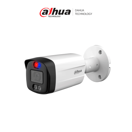 Dahua Hacme1809thapvs2  Cámara Bullet Tioc 4k/ Disuasión Activa/ Full Color/ Estrobo Azul Y Rojo/ Lente De 3.6mm/ Luz De 40 Mts/