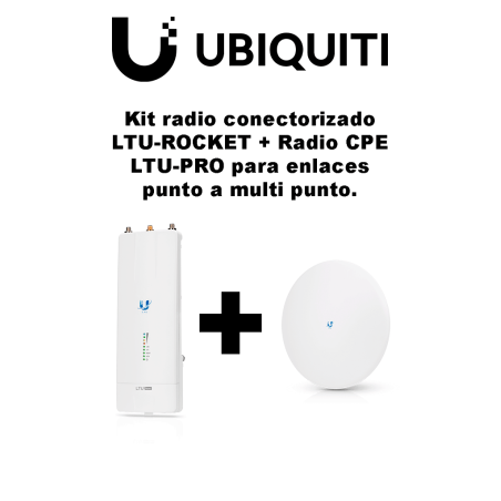 Kit  Lturocket  Ltupro Para Enlaces Punto A Multi Punto /ideal Para Cctv Y Wisp/hasta 600 Mbps/2 Millones De Paquetes Por Segund
