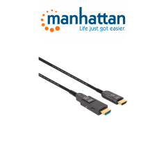 Manhattan 355193  Cable Óptico Activo Hdmi De Alta Velocidad / 4k60hz Uhd Hdmi Macho A Microhdmi Macho (tipo D) Y Hdmi Macho (ti