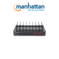 Manhattan 180009  Estación De Carga Con 10 Puertos Usb 76 W Base De Carga Usb De 12 A Usb Con Carga Rápida De 2.0 Soporte Con 8 