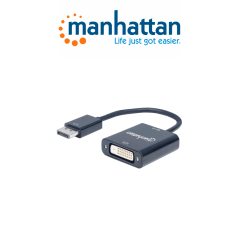 Manhattan 152228  Adaptador Displayport 1.2a A Dvid Displayport 1.2a Macho A Dvid Hembra Activo 23 Cm (9 In.) Negro