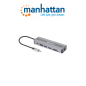 Manhattan 153928  Estación Docking Usbc 7 En 1 / Usb 3.2 Gen 1 Tipoc Macho A Hdmi (4k30hz) Dos Usba (5 Gbps) Gigabit Rj45 Y Usbc