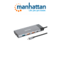 Manhattan 130714  Docking Station Usbc Para Monitor Dual 8k Y Carga Pd / Usb 3.2 Gen 2 Tipoc Macho A Dos Puertos Hdmi Cinco Puer