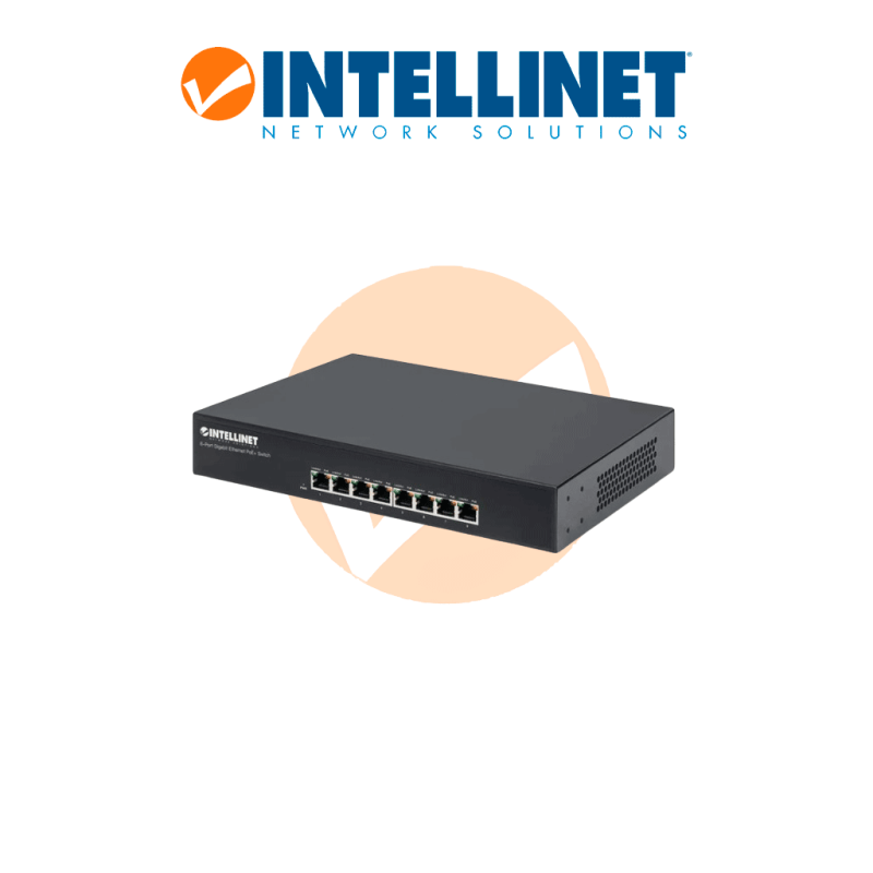 Intellinet 560641  Switch Gigabit Poe De 8 Puertos Ieee 802.3at/af Power Over Ethernet (poe(poe) 140 W Endspan Para Escritorio P