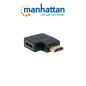 Manhattan 353489  Adaptador Hdmi Hdmi A Hembra A A Macho Ángulo Izquierdo De 90°