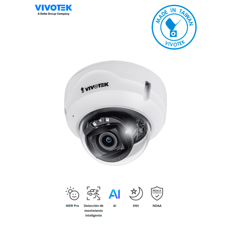 Vivotek Fd9389ehtvv2  Camara Ip Domo Exterior 5 Megapixeles Lente Varifocal Remoto 2.810mm Smart Ir 30 Mts Wdr Pro Vision Snv Ci