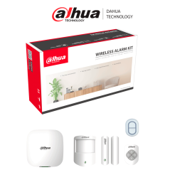 Dahua Artarc3000h03w2dhiard822w2  Paquete De Kit De Alarma Wifi Y Ethernet  Botón De Pánico De 2 Botones/ Incluye Hub / 1 Contac