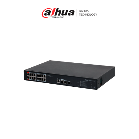 Dahua Dhs410116et2gf240c  Switch Poe Administrable En La Nube De 18 Puertos Ethernet/ 16 Puertos Poe/ 240 Watts Totales/ 2 Puert