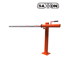 SAXXON EH30L - Barrera manual para control de acceso vehicular / 3 Metros / Brazo de aluminio / REFLEJANTES / Color Rojo