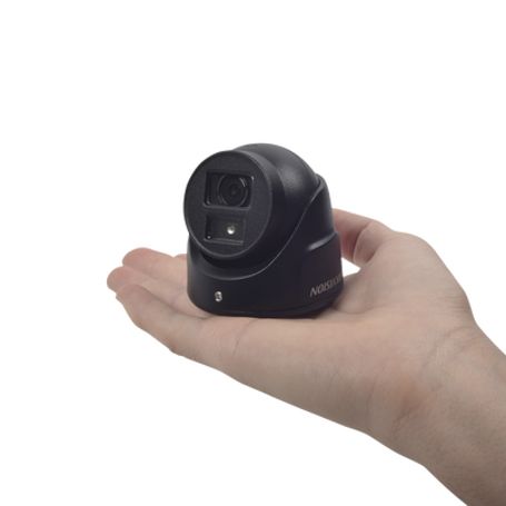 ultra mini turret turbo 2 megapixeles 1080p  gran angular  lente 28 mm  20 mts ir exir  exterior ip67  4 tecnologias tvi  ahd  