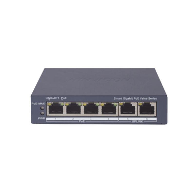 Switch Gigabit Poe / Administrable / 4 Puertos 10/100/1000 Mbps Poe Af/at / 2 Puertos 10/100/1000 Mbps Uplink / Configuración Nu