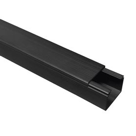 canaleta tmk 1720 color negro con cinta adehsiva 5 ft de largo 15 m para uso en exterior con bajo voltaje 520121362