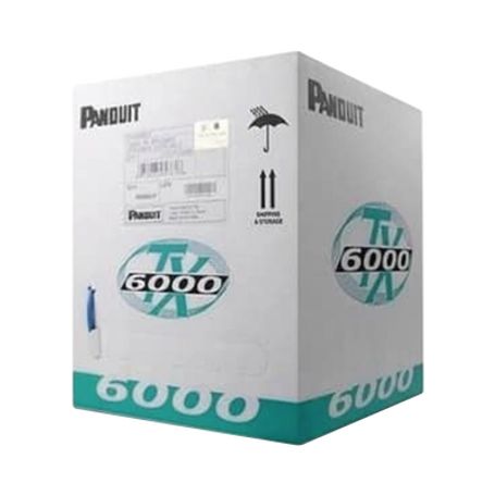 bobina de cable utp 305 m de cobre tx6000™ pannet reelex blanco categoria 6 mejorado 23 awg lszh bajo humo cero halógenos de 4 