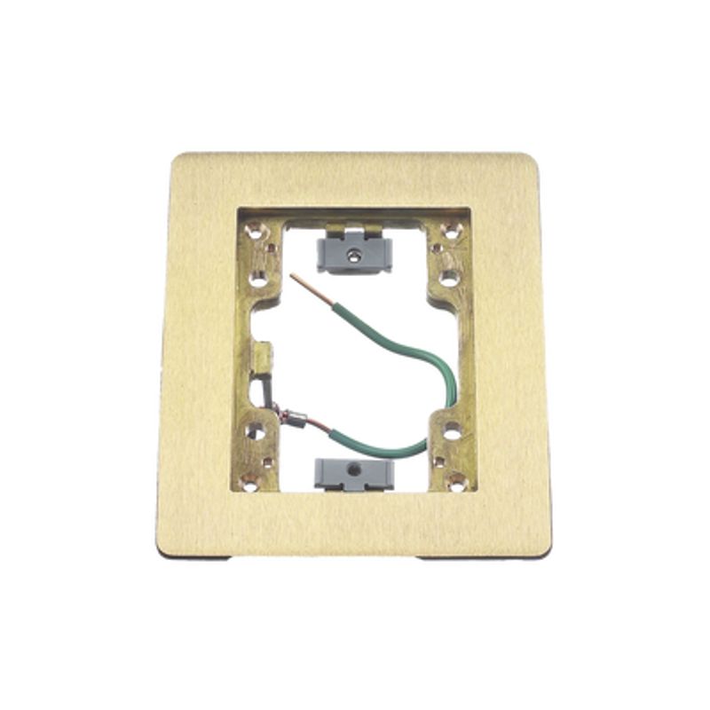 Mmarco D/laton Cepillado P/caja D/piso Rectangular Para 1 Gang 6 In X 4.85 In. Mmarco D/laton Cepillado P/caja D/piso Rectangular Para 1 Gang 6 In X 4.85 In.