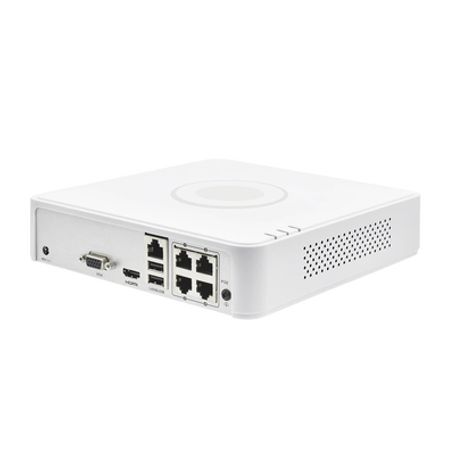 Nvr 4 Megapixel (compatible Con Cámaras Acusense) / 4 Canales Ip / 4 Puertos Poe /1 Bahia De Disco Duro / Salida De Video Full H