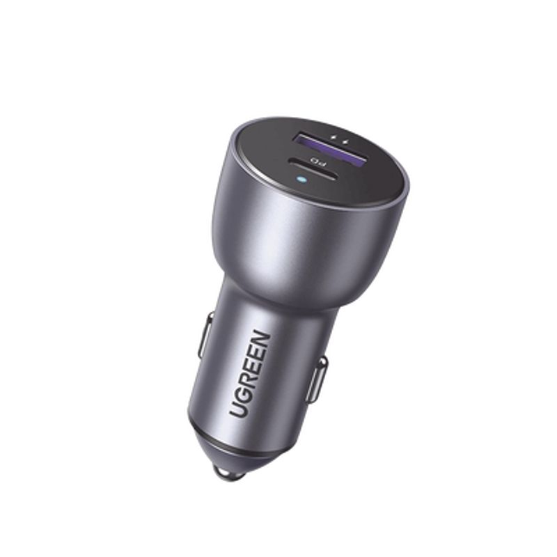 Cargador De Auto 42.5w  Puerto Usba Y Usbc  Carga Rápida  Compatible Con Vehiculos De 12 Y 24 Vcd  Pd3.0  Qc3.0  Chip Inteligent