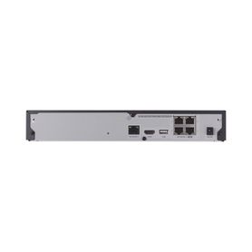 nvr 4 canales grabacion hasta 8mp  h265 h264  p2p wisenet  4 puertos poe plug and play  soporta 1 disco duro no incluido228190