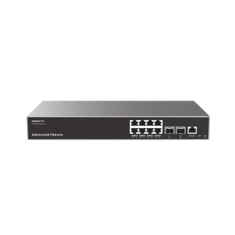 Switch Capa 3 Poe Administrable / 8 Puertos 10/100/1000 Mbps  2 Puertos Sfp De 10 Gigabits / Hasta 120w / Compatible Con Gwn Clo