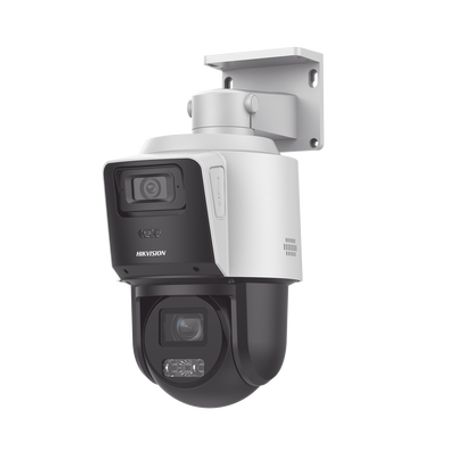 tandemvu ptz ip 4 megapixel con cámara panoramica 4 megapixel  4x zoom  dual light 40 mts ir  30 mts luz blanca  acusense  ip66