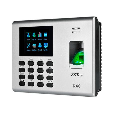 Zkteco K40  Control De Acceso Y Asistencia Simple / 1000 Huellas / Tcpip / Descarga De  Usb En Hoja De Cálculo / 2 Horas De Resp