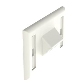 placa de pared horizontal salida para 2 puertos keystone con espacios para etiquetas color blanco mate95190