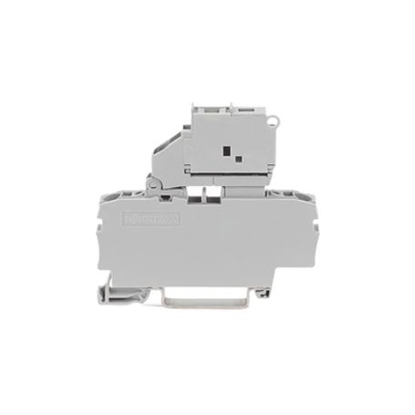 Borna Portafusibles Para 2 Conductores Con Portafusible Basculante Y Placa Final Para Fusible Tipo G 5 X 20 Mm Sin Indicación De