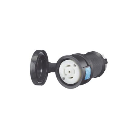 Conector Industrial Con Bloqueo De Media Vuelta / 30 A 120/208 V Ca / Nema L2130r / 4 Polos 5 Hilos / Color Blanco Y Negro / / G