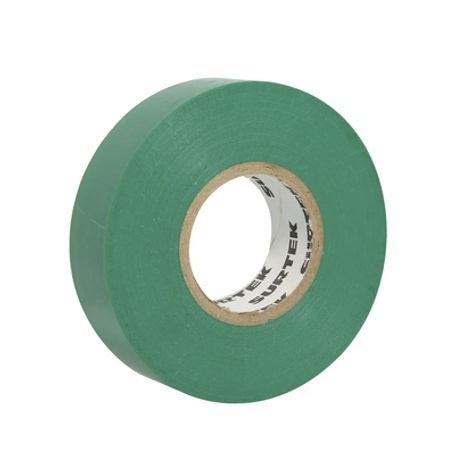 cinta para aislar color verde de 19 mm x  18 metros  fabricada en pvc  adhesivo acrilico