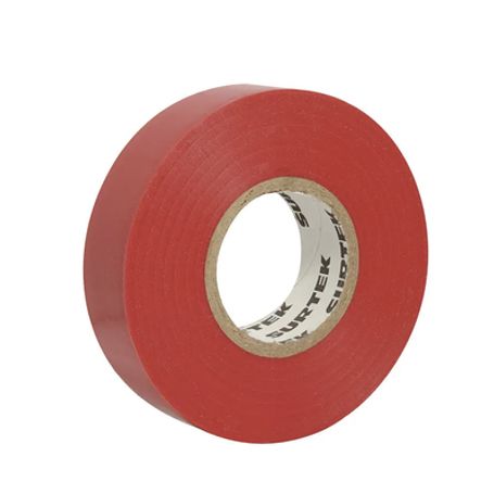 cinta para aislar color rojo de 19 mm x  18 metros  fabrititulocada en pvc  adhesivo acrilico