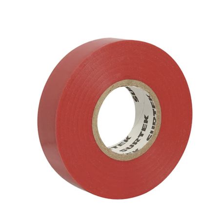 Cinta Para Aislar Color Rojo De 19 Mm X  18 Metros / Fabrititulocada En Pvc / Adhesivo Acrilico.