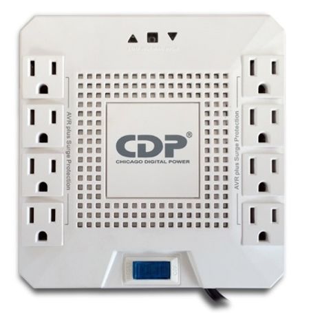 Cdp Ravr1808  Regulador Para Equipos Electrónicos De Alto Consumo / 1800va / 1000w / 8 Tomas Con Protección