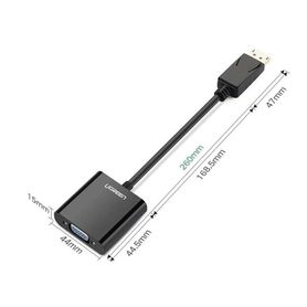 convertidor dp macho a vga hembra negro224413