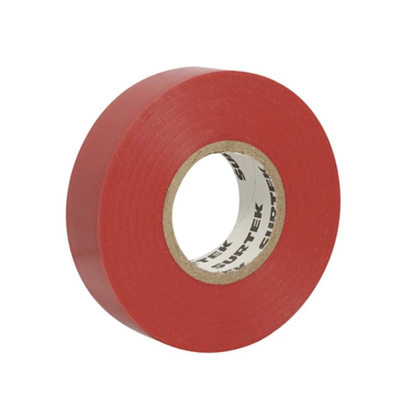 Cinta Para Aislar Color Rojo De 19 Mm X  9 Metros / Fabricada En Pvc / Adhesivo Acrilico.