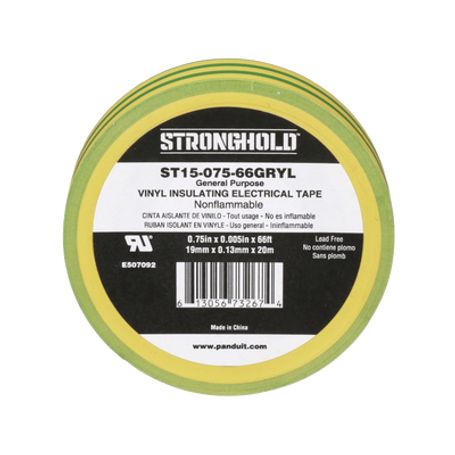 cinta eléctrica stronghold para aislar de pvc uso construcción general en tierras fisicas grosor de 013 mm ancho de 1905 mm y 2