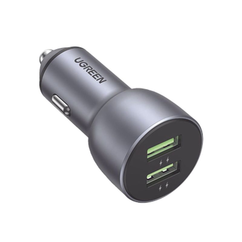 Cargador De Auto 36w / 2 Puertos Usba / Carga Rápida / Compatible Con Vehiculos De 12 Y 24 Vcd / Pd3.0  Qc3.0 / Chip Inteligente