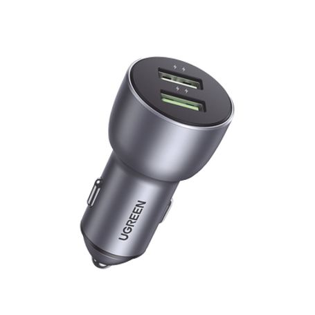 Cargador De Auto 36w / 2 Puertos Usba / Carga Rápida / Compatible Con Vehiculos De 12 Y 24 Vcd / Pd3.0  Qc3.0 / Chip Inteligente
