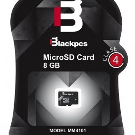 Memoria Micro SD Blackpcs MM41018 8 GB Negro Clase 4 TL1 
