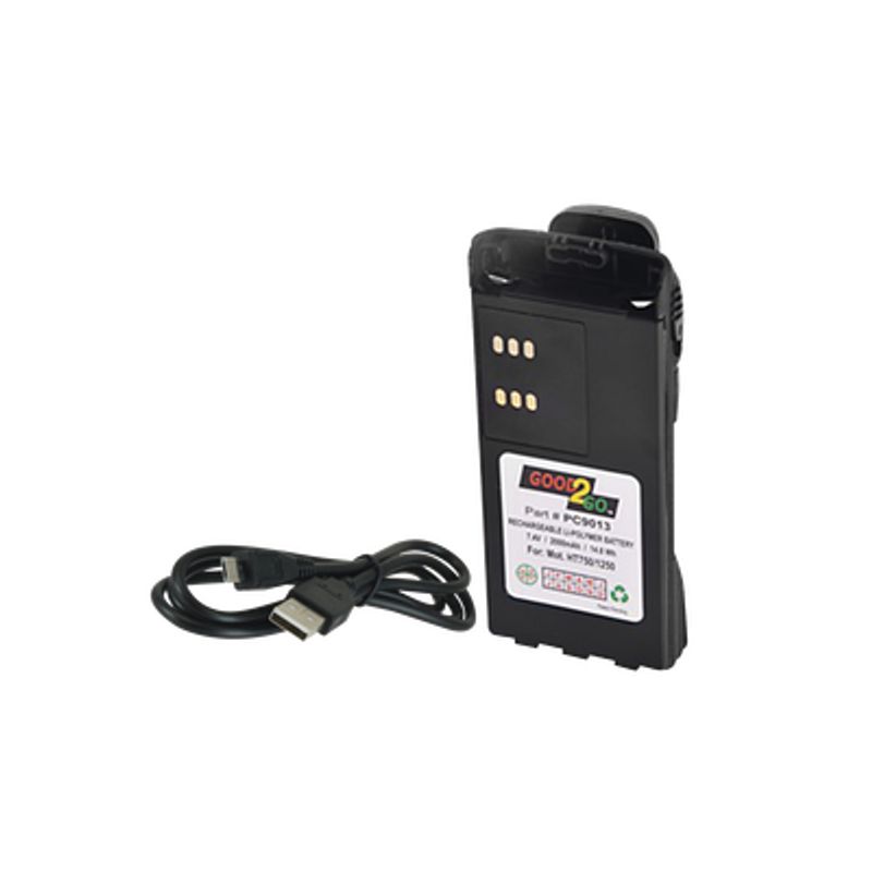  Bateria Con Cargador Usb Integrado De Liion 2000mah  Con Clip  Para Radios Motorola Ht750/1250 Pro5150/5550/7150/7350/7550