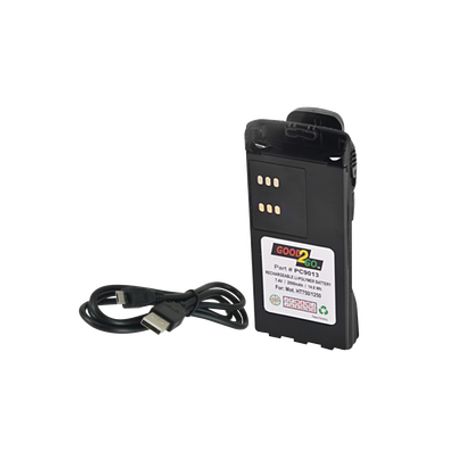 bateria con cargador usb integrado de liion 2000mah con clip para radios motorola ht7501250 pro51505550715073507550