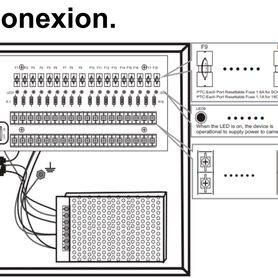 saxxon psu1210d18  fuente de poder de 12 vcd 10 amperes para 18 camaras 055 amperes por canal protección contra sobrecargas cer