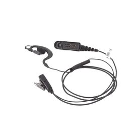 micrófono de solapa con audifono ajustable al oido para radios ht75012501550pro51505550715081163