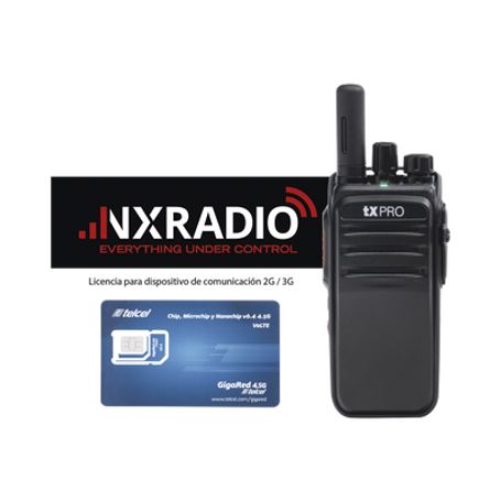 kit de radio txr50a4g  licencia anual nxradioterminal  sim telcel 1gb193013