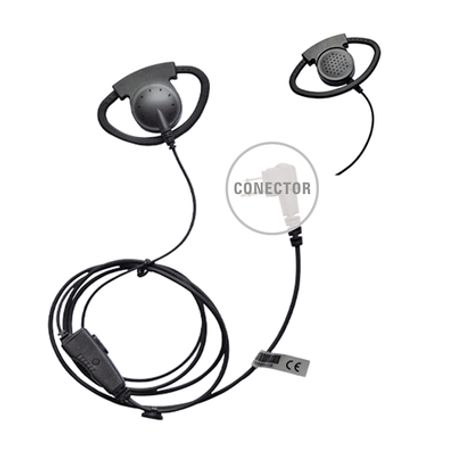 micrófono de solapa con gancho auricular ajustable en forma de d para radios kenwood tk323030003402331233603170nx24034022032042